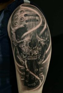 skull-music-tattoo