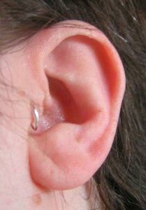 Tragus ear piercing