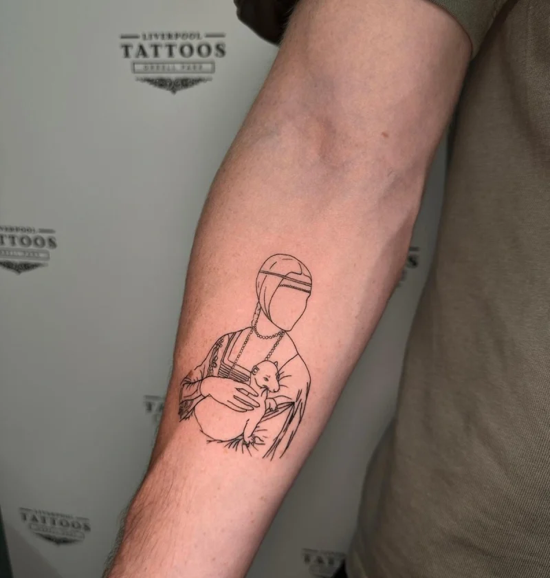 Fine line script forearm tattoo